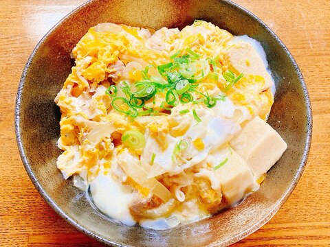 高野豆腐と豚肉の卵とじ